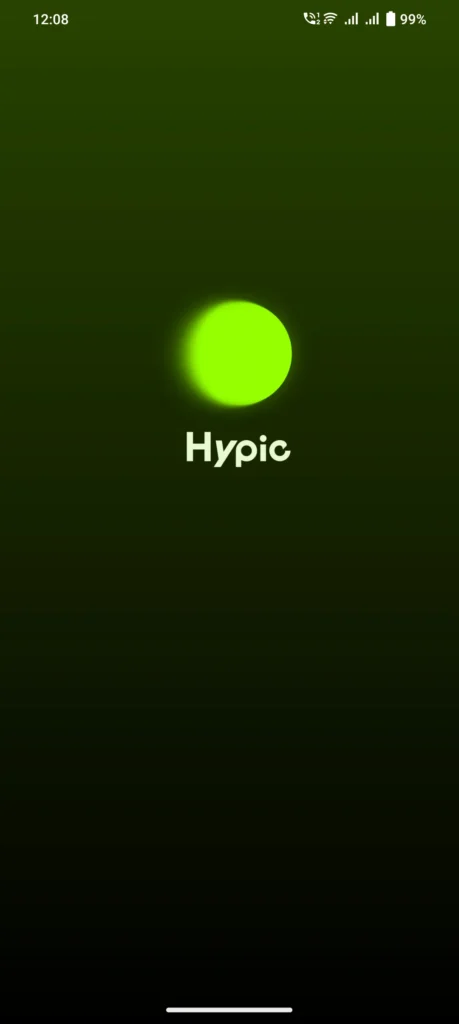 Hypic MOD APK Hypic – Photo Editor & AI Art 3 Hypic app splash screen with neon green logo