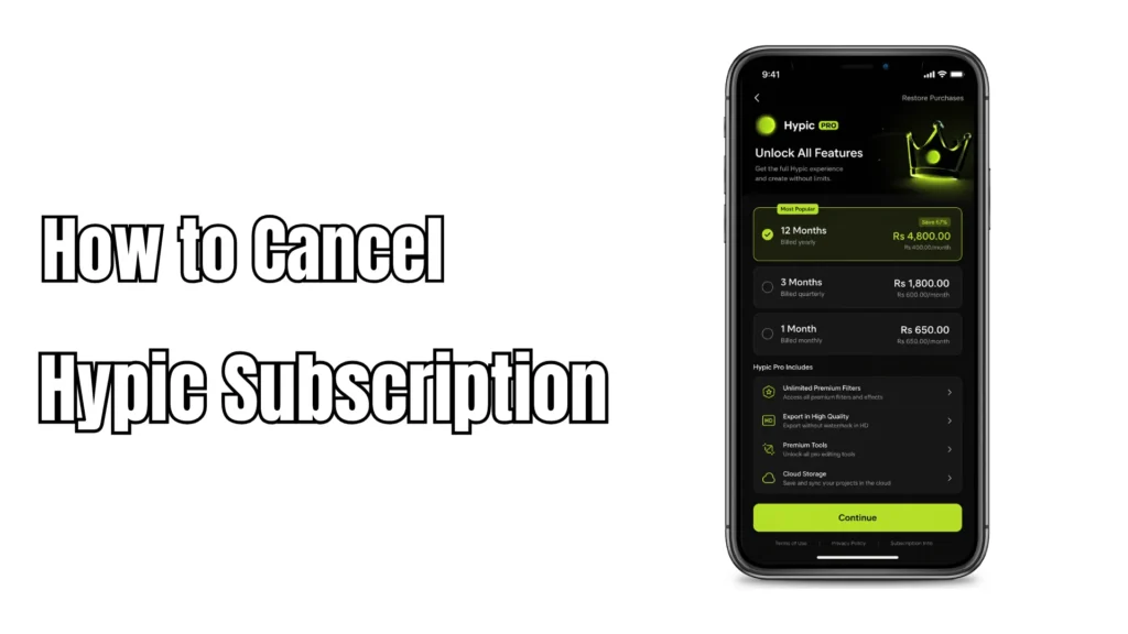 How to Cancel Hypic Subscription