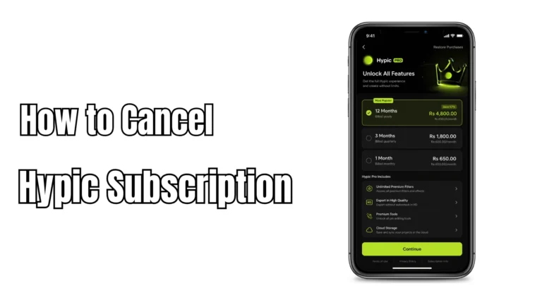 How to Cancel Hypic Subscription